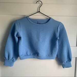 Z by Zella | EUC Ribbed Crop Top from Nordstrom Rack in Perwinkle Blue 4
